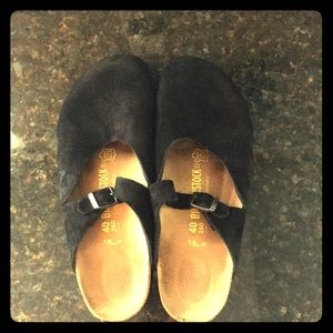 Suede Birkenstock Clogs